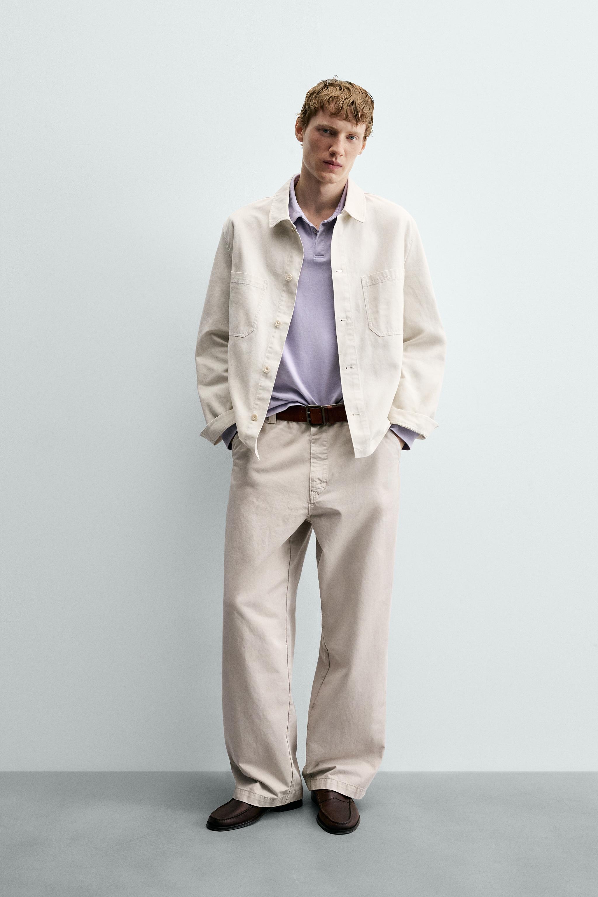 Zara REGULAR FIT KANVAS İNCE CEKET