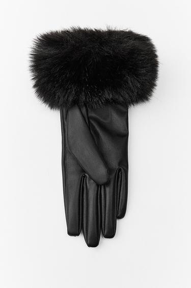 GANTS COURTS EN MATIÈRES VARIÉES - Noir de Zara - Image 2