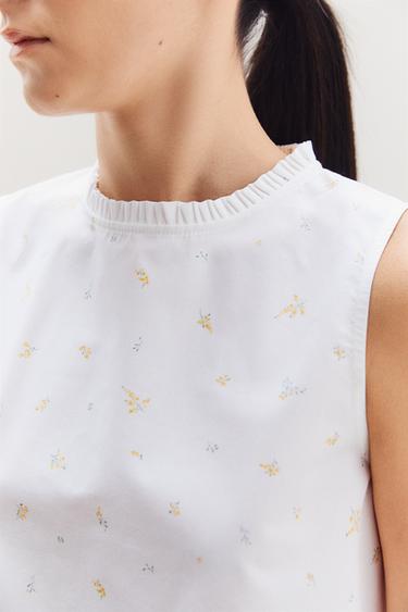 TOP FLORAL - Blanc de Zara - Image 5