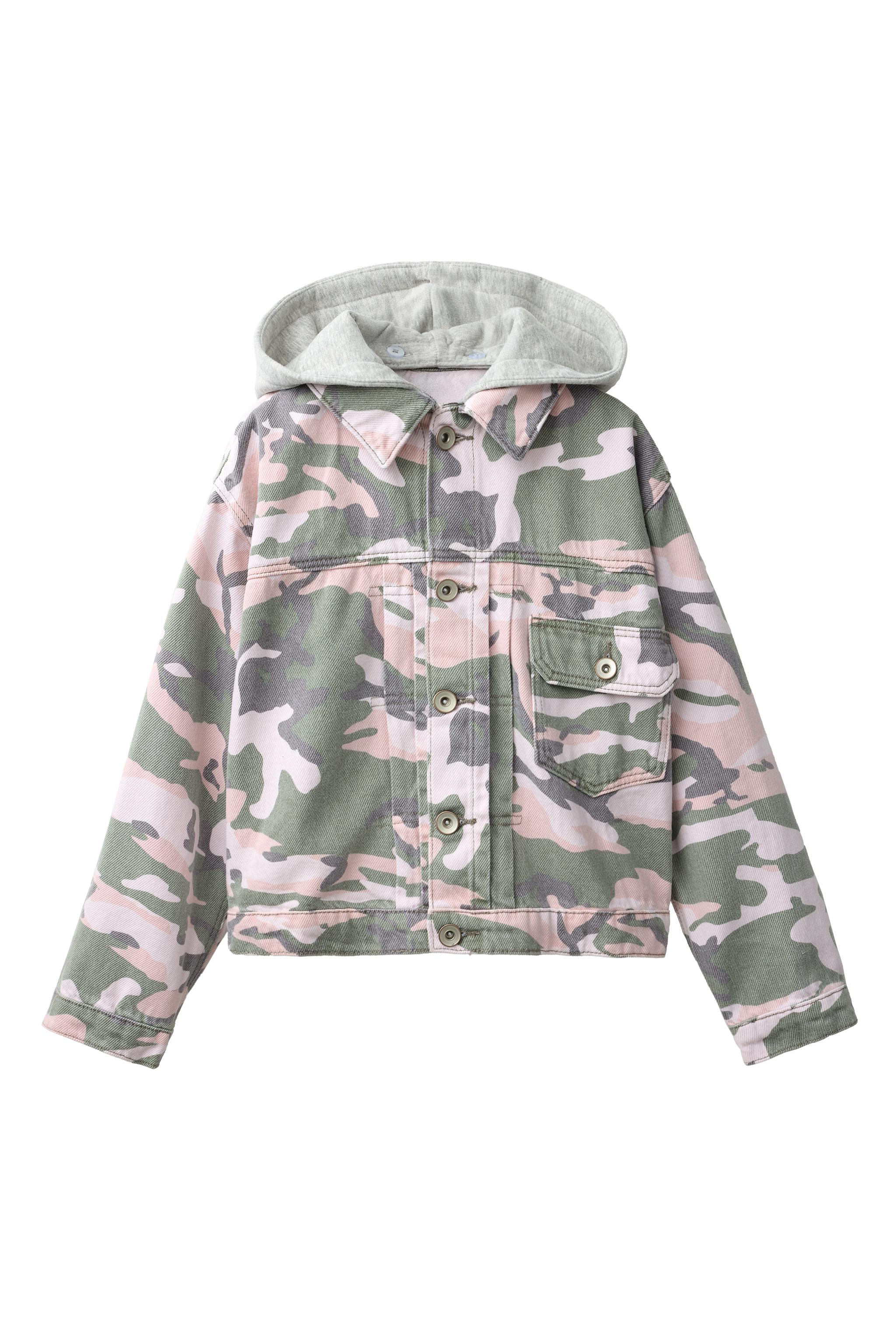 CAZADORA ESTAMPADA CAPUCHA DESMONTABLE