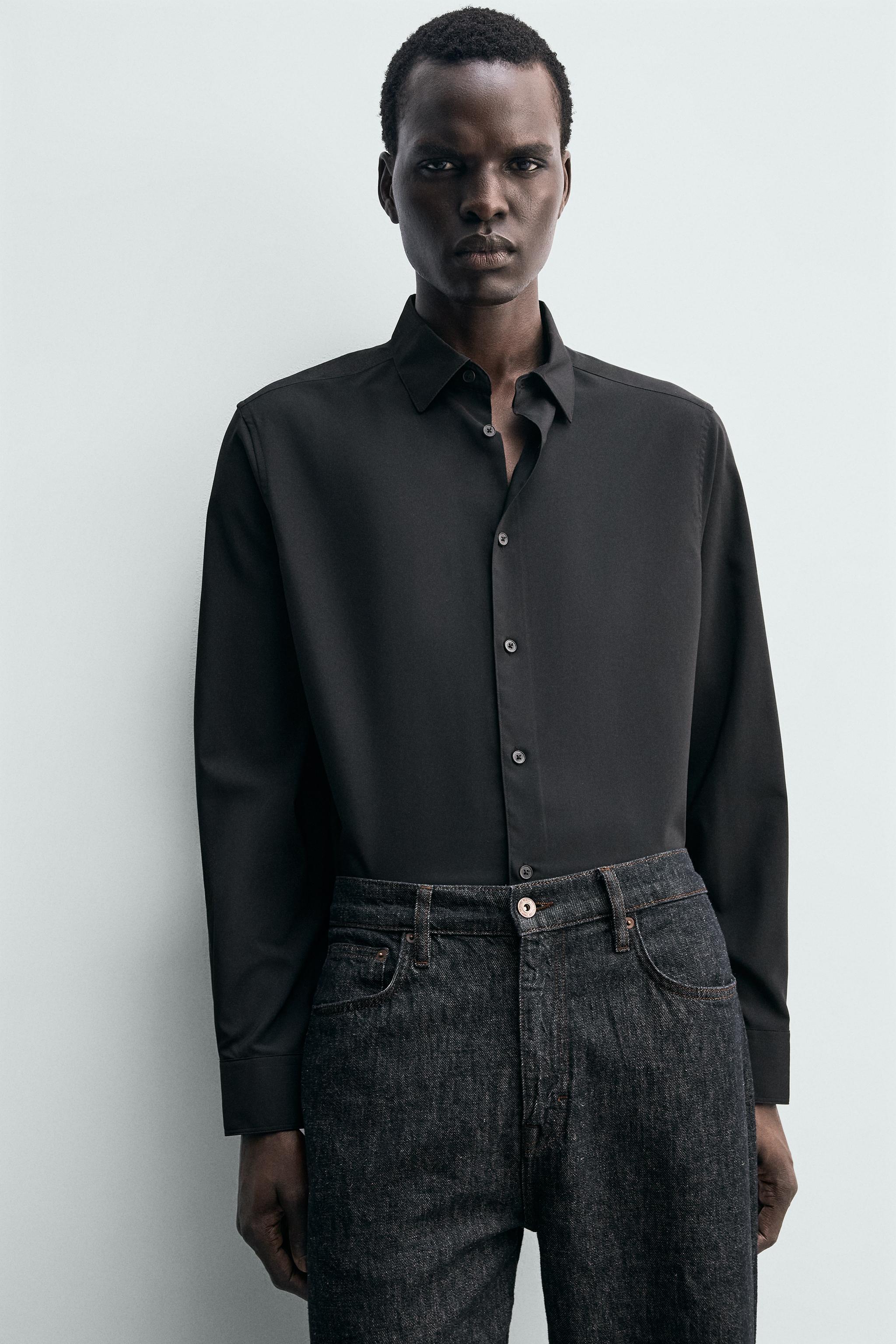 Мужские рубашки Zara SLIM FIT SHIRT — фото 6