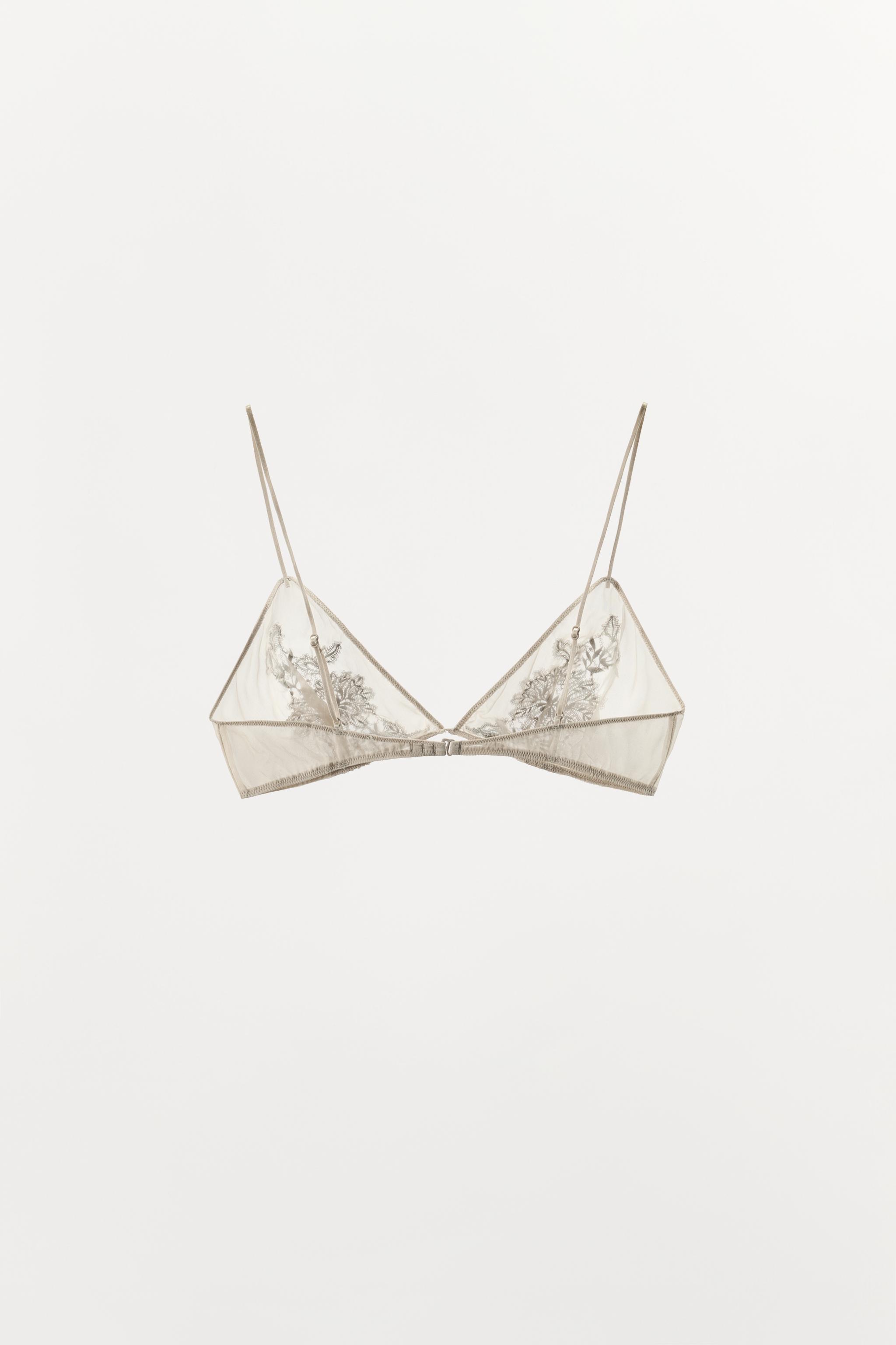 100% SILK LACE TRIANGLE BRA