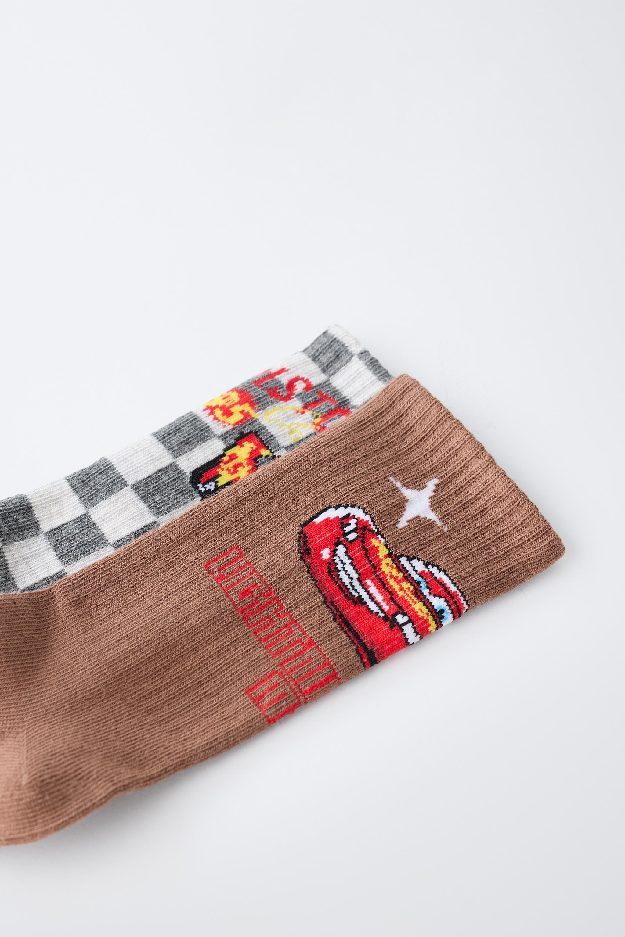 CARS LIGHTNING MCQUEEN © DISNEY/PIXAR MID-CUT SOCK PACK — Brown