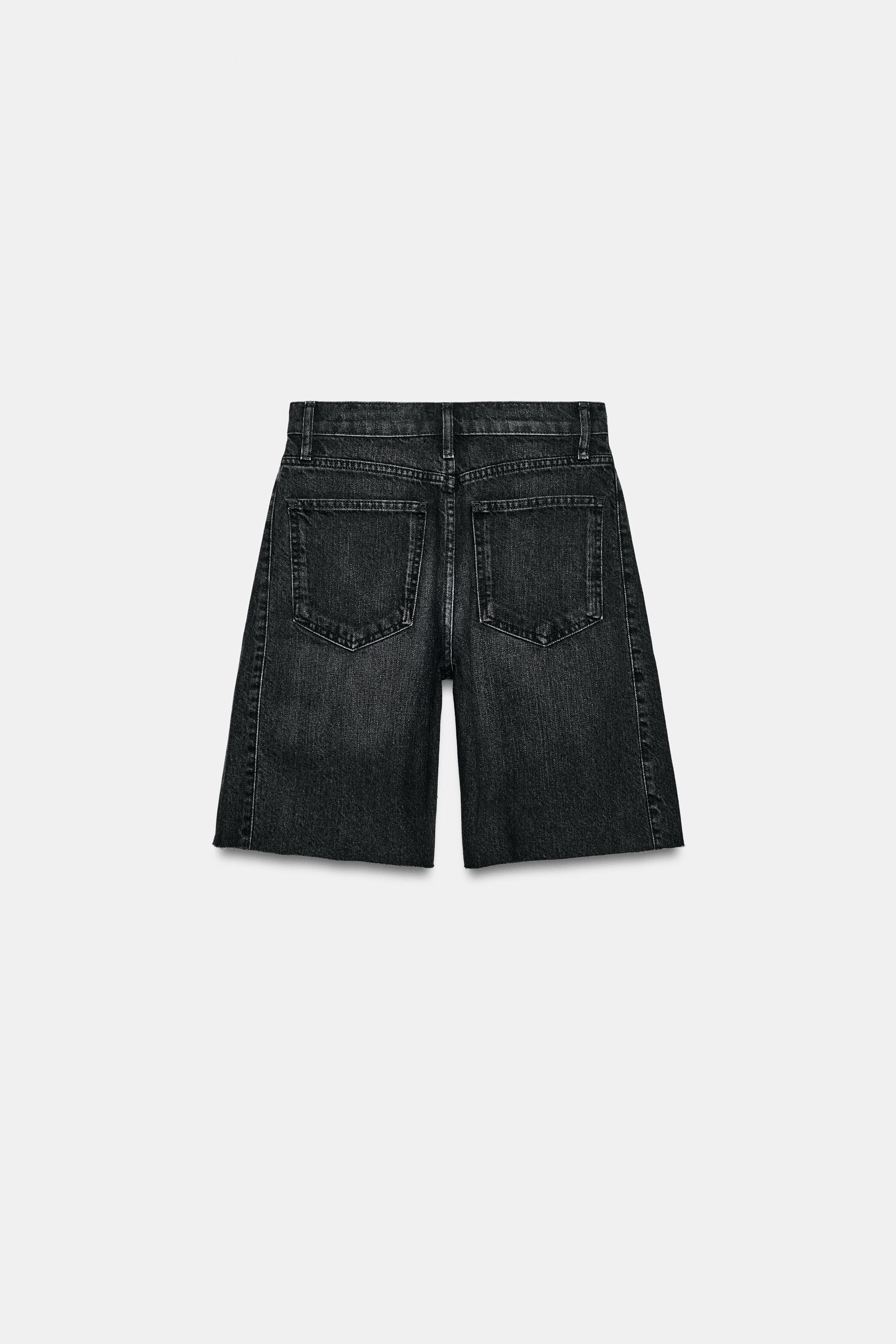 Женские шорты Zara ZW COLLECTION RELAXED FIT MID-RISE DENIM SHORTS — фото 8