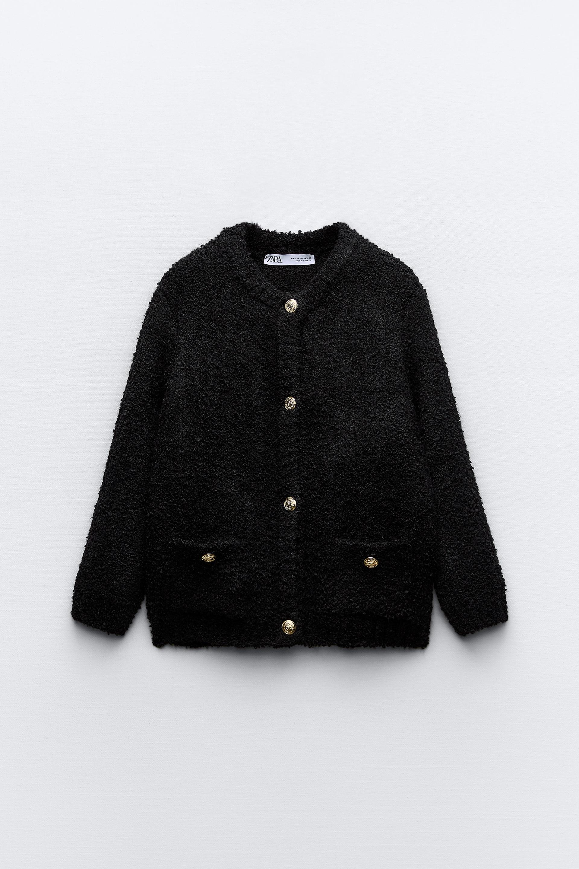 KNIT CARDIGAN WITH GOLDEN BUTTONS
