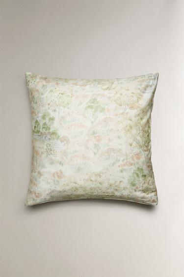 GARDEN PRINT PILLOWCASE - Green by Zara