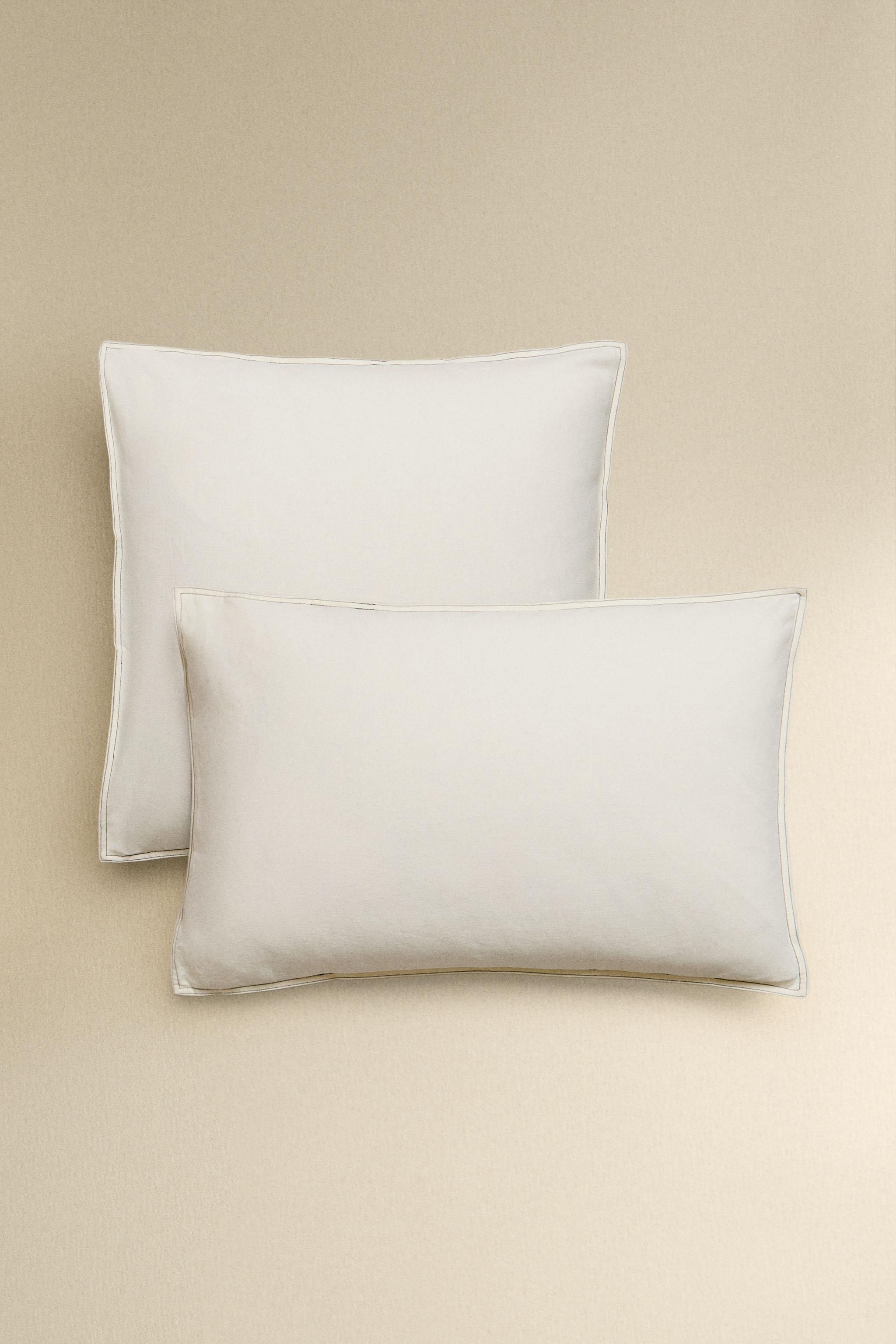 PILLOWCASE WITH BACKSTITCHING