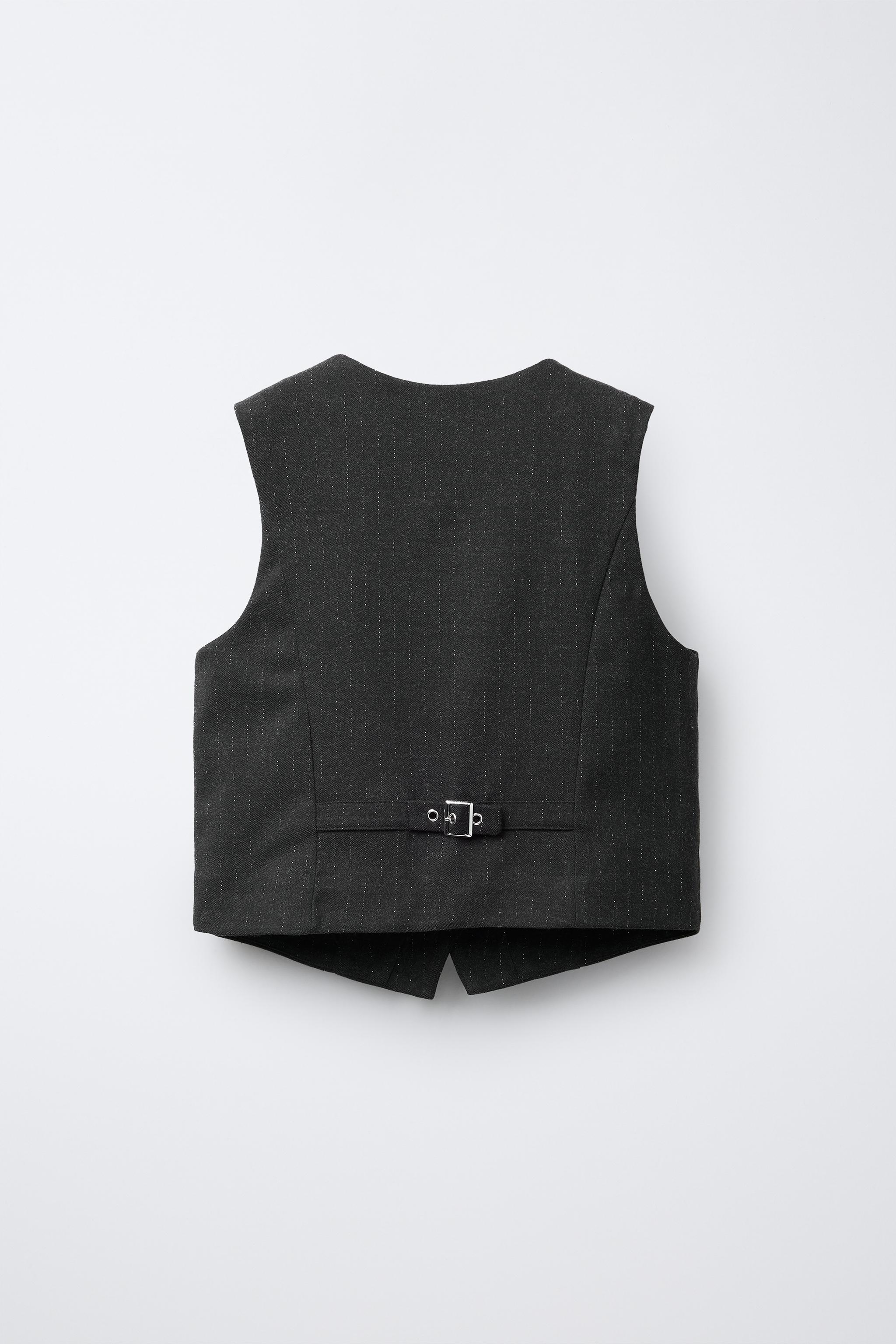 ⭐︎empy⭐︎様 SPARKLY PINSTRIPE VEST - Anthracite grey | ZARA United States
