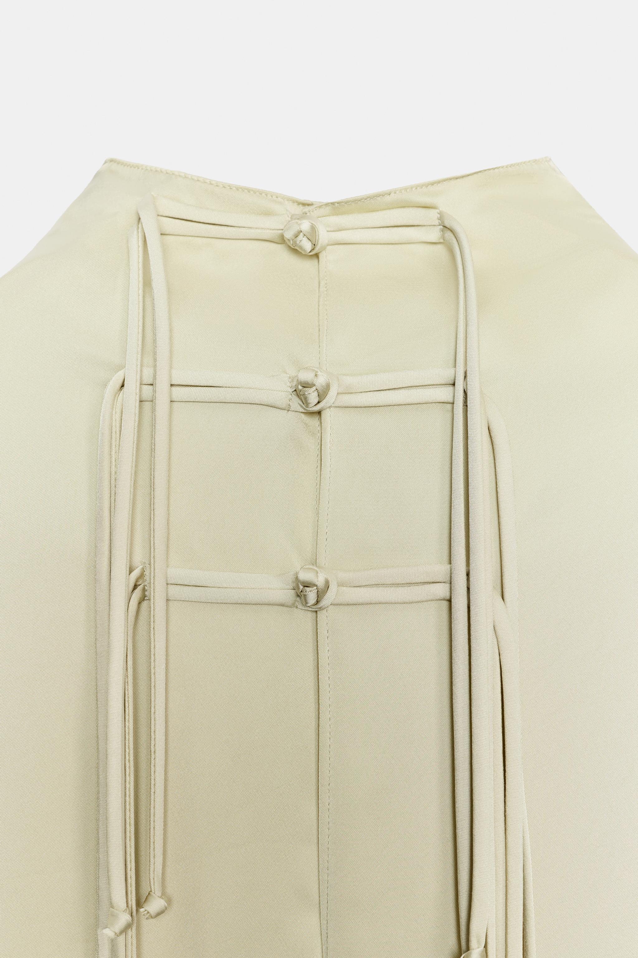 SATIN EFFECT FIREMAN CLASP DRESS ZW COLLECTION