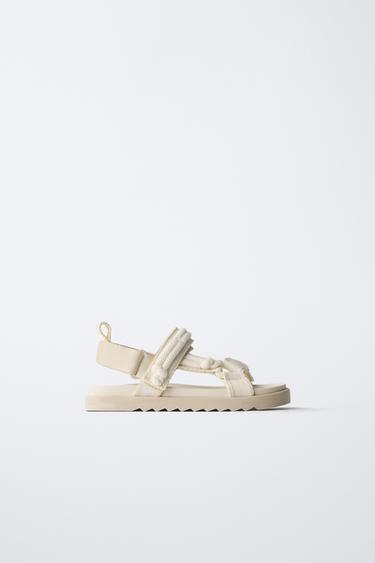 STRAPPY SANDALS - Ecru White by Zara