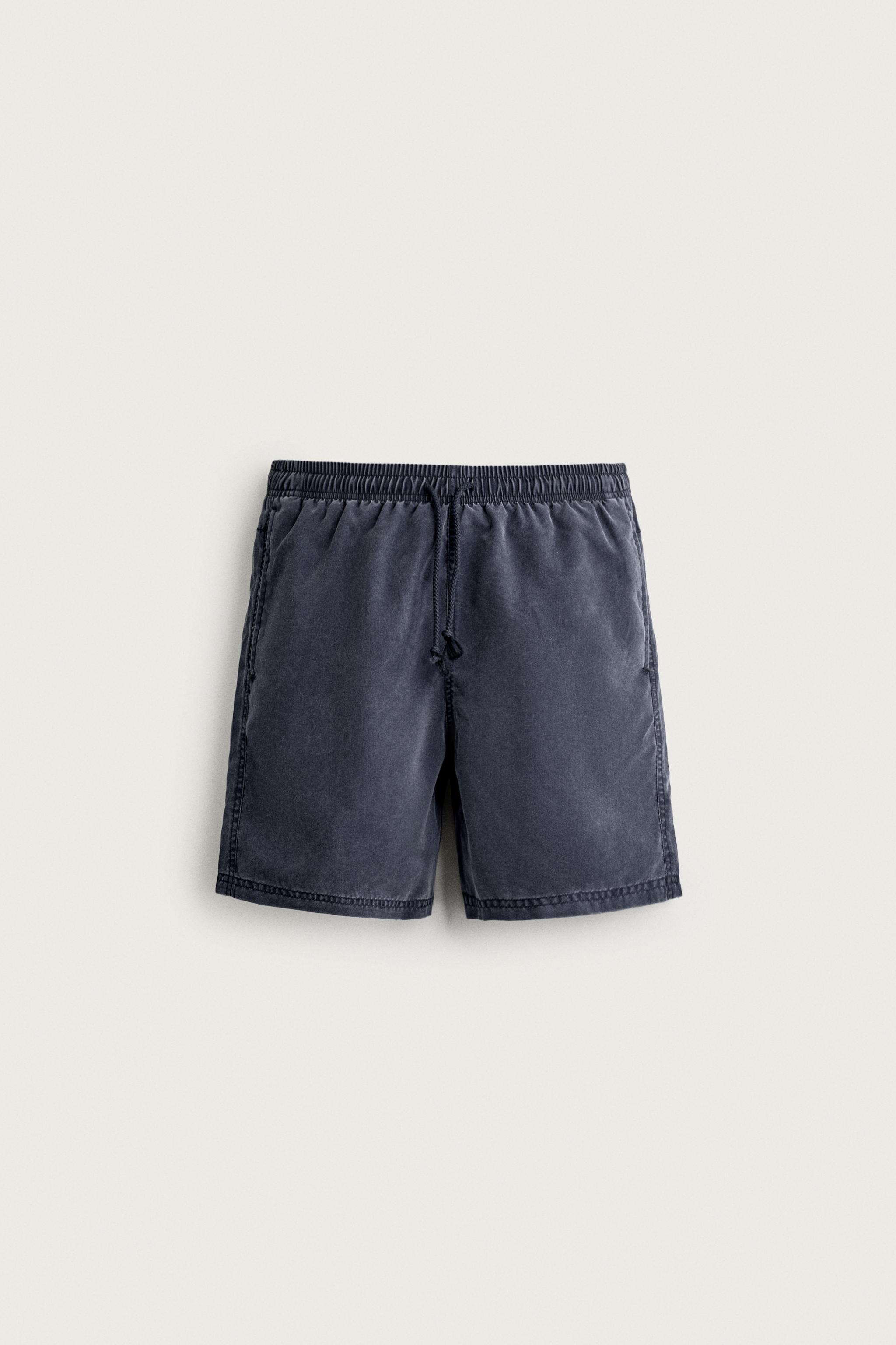 SOFT LONGLINE SWIMSUIT — Navy blue