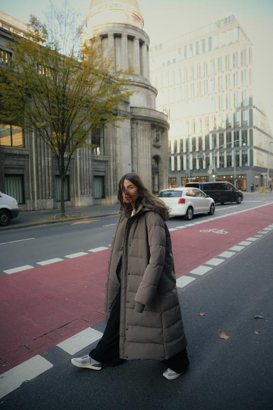 Puffer Coat Zara Donna Piumini Zara Piumino Nero Donna PIUMINO