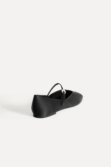 BALLERINES EFFET SATINÉ 50E ANNIVERSAIRE - Noir de Zara - Image 4