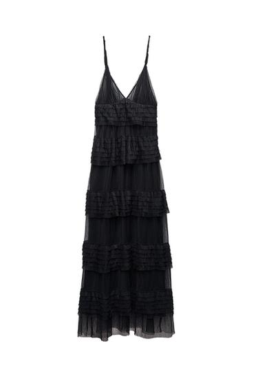 ZW COLLECTION TULLE DRESS WITH RUFFLES