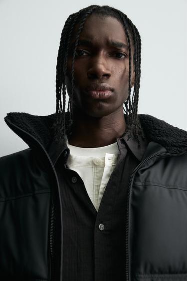 RUBBERISED PUFFER JACKET - Black by Zara - Image 5