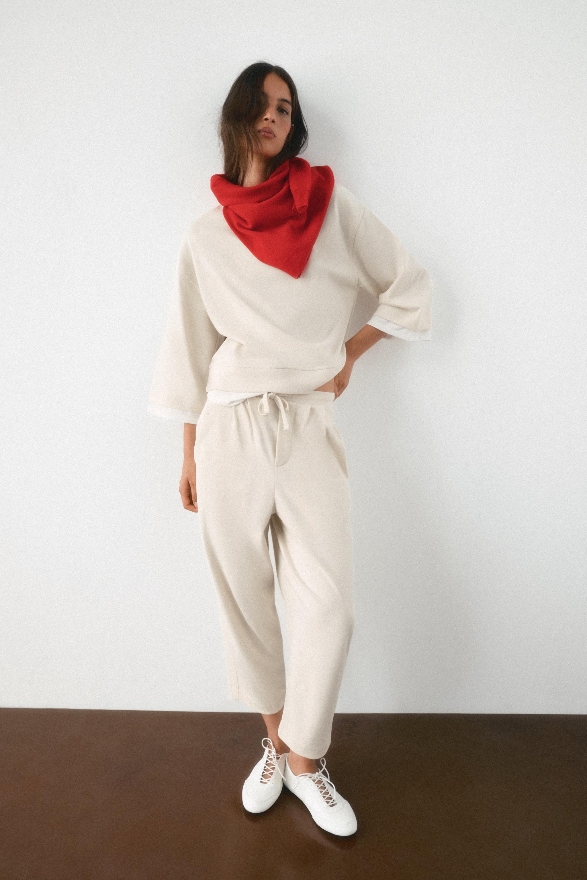 BALLOON TROUSERS — Ecru