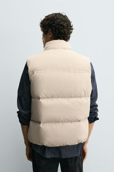DOUDOUNE SANS MANCHES MATELASSÉE REGULAR FIT - Marron clair de Zara - Image 2