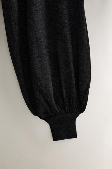 WOOL AND SILK SAROUEL TROUSERS - Grey by Zara - Image 2