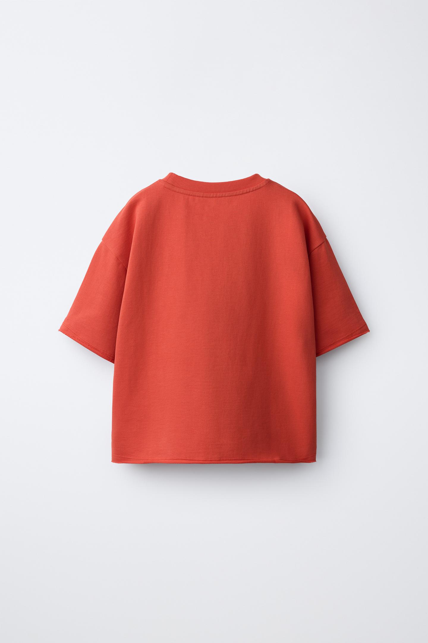 Детская футболка Zara Varsity Print, цвет: Красный — фото 2