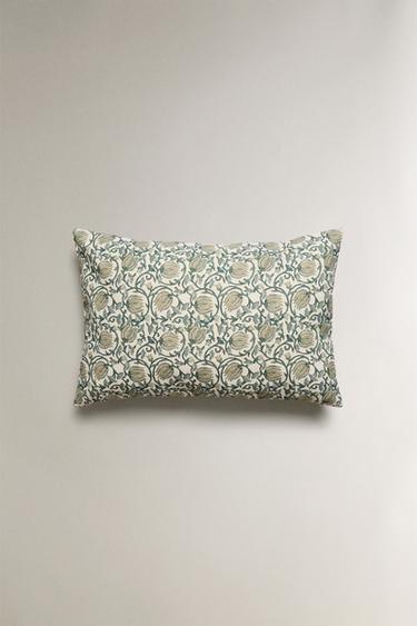 HOUSSE DE COUSSIN FLEURS - Vert clair de Zara - Image 3