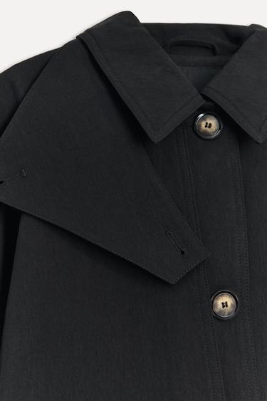 COTTON TRENCH COAT 50TH ANNIVERSARY - Black by Zara - Image 3