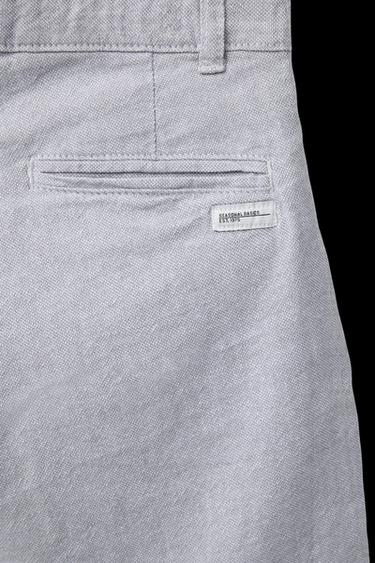 CHINO-BERMUDASHORTS AUS LEINENMISCHGEWEBE - Hellgrau von Zara
