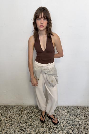 JOGGER TROUSERS WITH POCKETS - Ecru by Zara