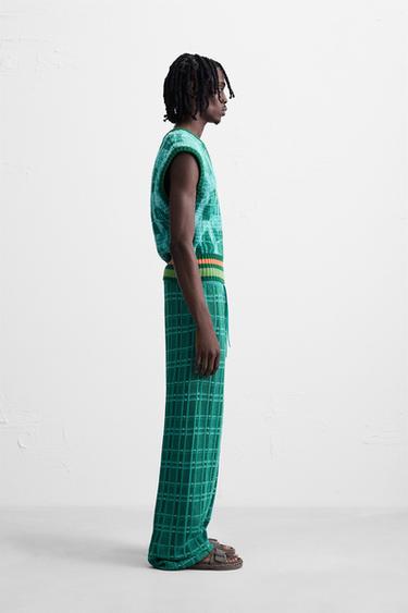 ENSEMBLE EN MAILLE IMPRIMÉE GRAPHIQUE © OTIS KWAME KYE QUAICOE - Bleu / Blanc de Zara - Image 1