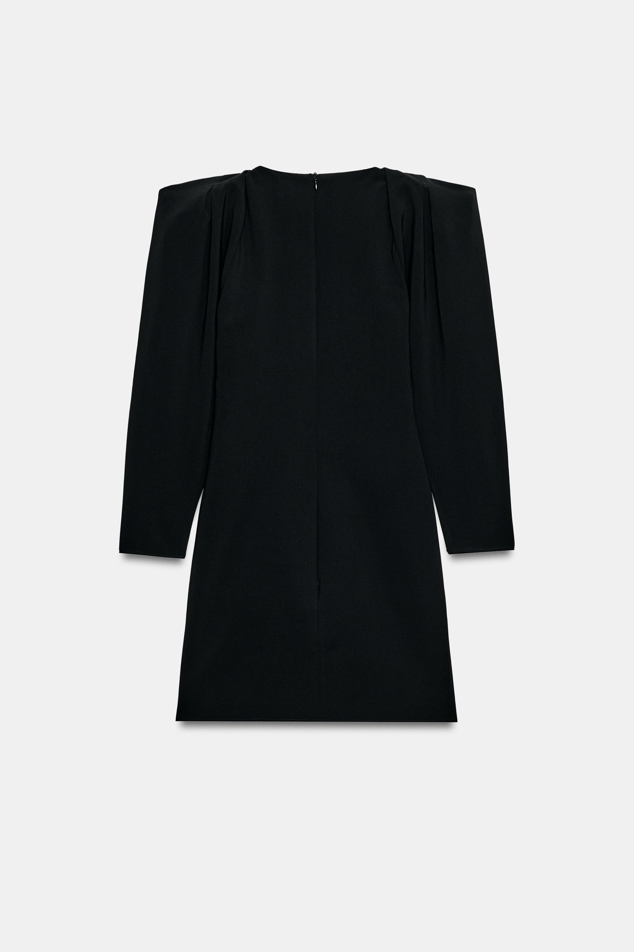 SHOULDER-PAD MINI DRESS