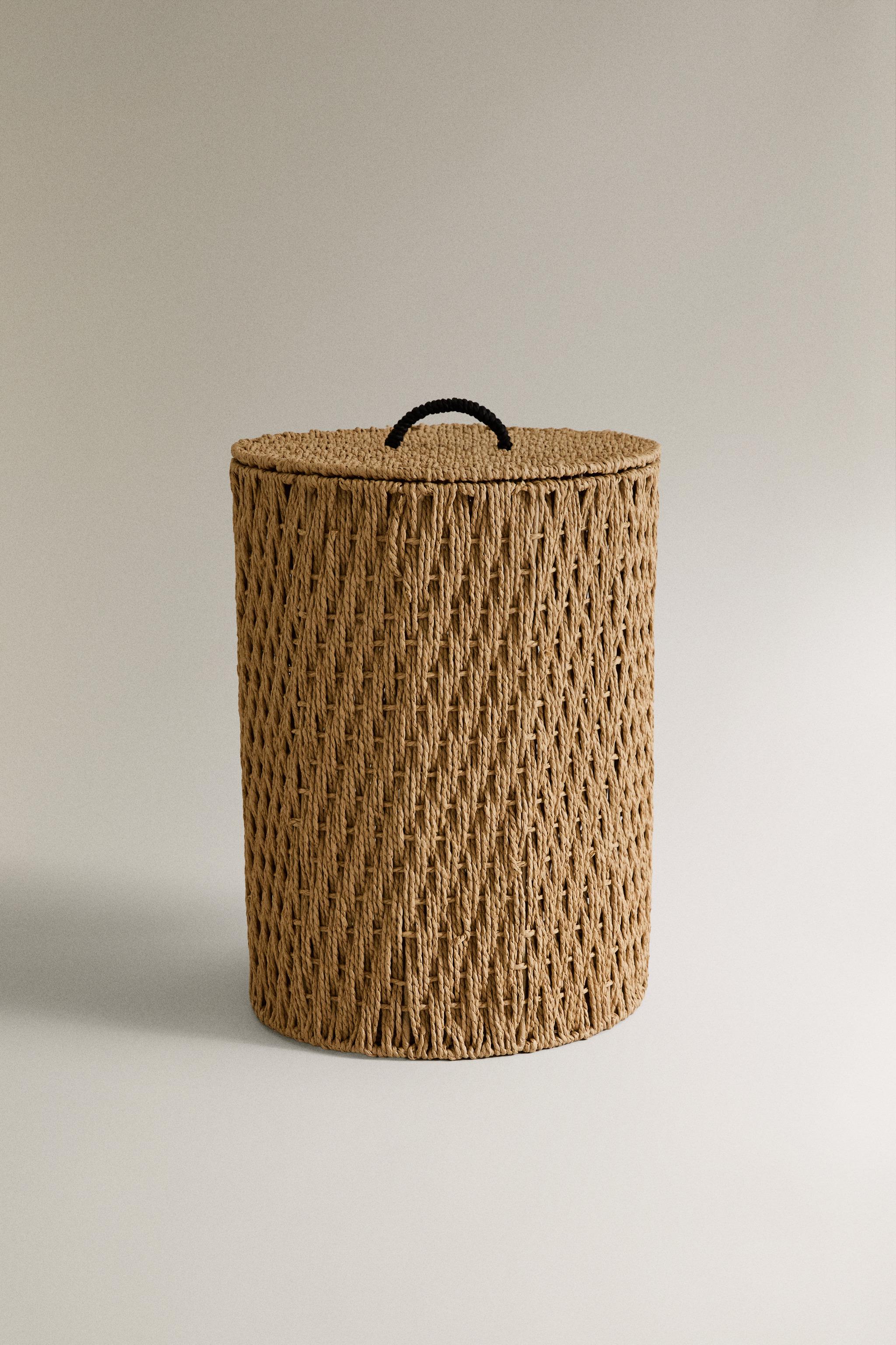 リッド ラウンドバスケット - ライトベージュ | ZARA Japan / 日本