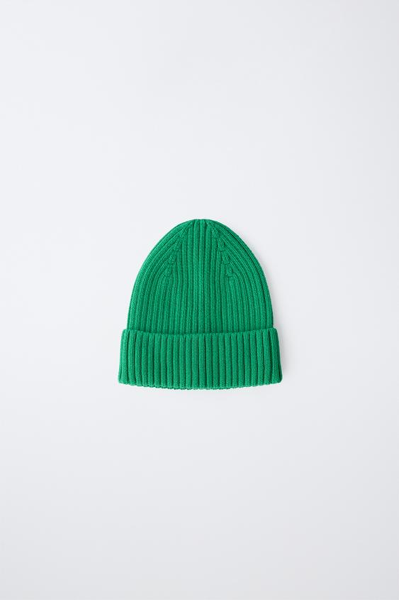 KNIT BEANIE - Green by Zara - Image 0