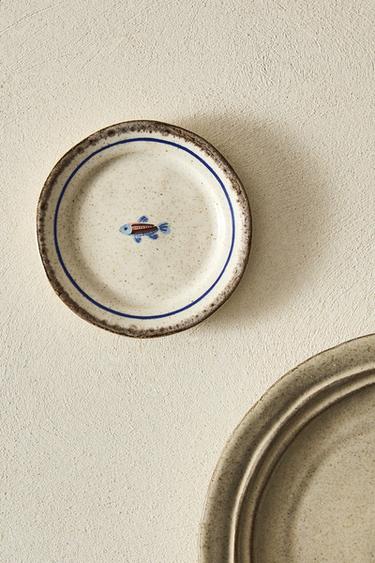 ASSIETTE À PAIN GRÈS POISSON - Bleu de Zara - Image 5