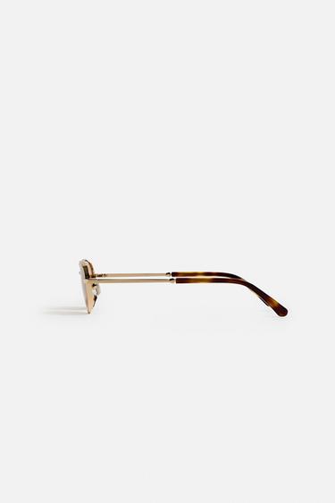 LUNETTES DE SOLEIL MÉTALLIQUES - Doré de Zara - Image 3