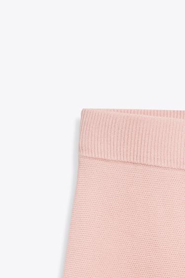 MINI-JUPE EN MAILLE PLISSÉE - Rose pastel de Zara - Image 2