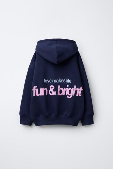 STAR STUDDED HOODIE - Blue by Zara - Image 1