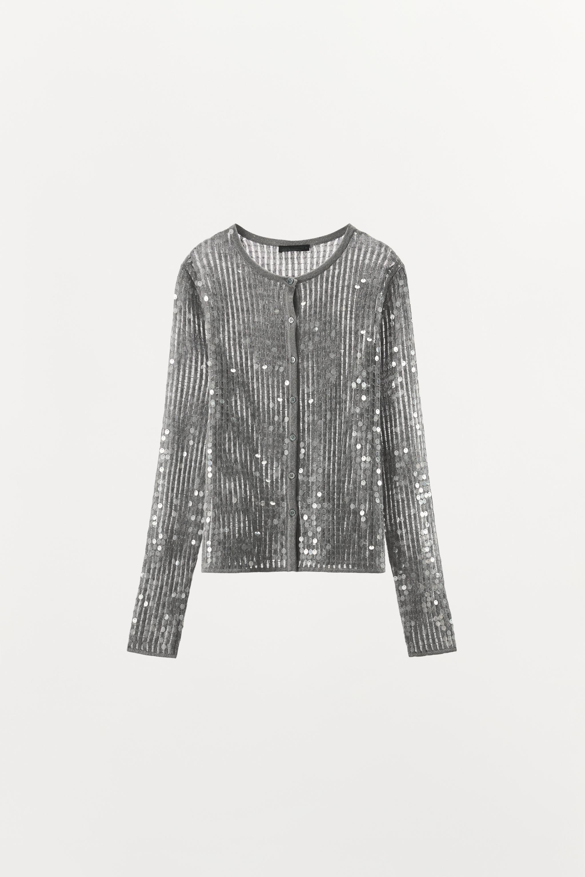 GILET EN MAILLE PAILLETTES