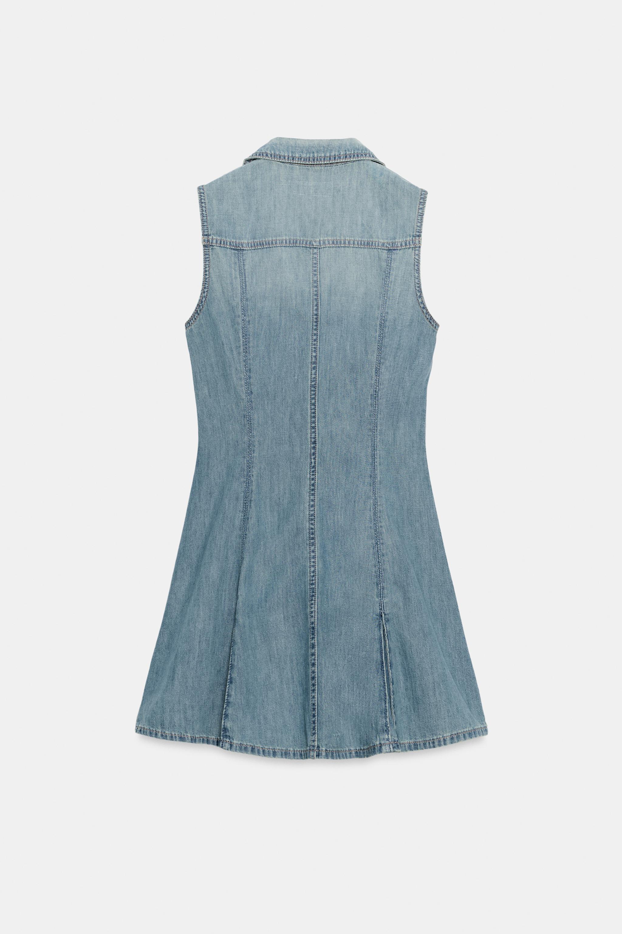 TRF DENIM POCKET MINI DRESS