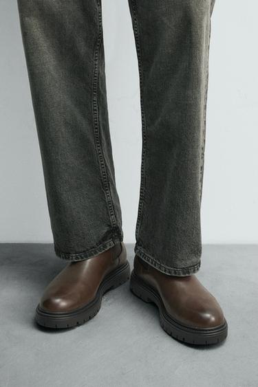 БОТИНКИ ЧЕЛСИ ОБЪЕМНЫЕ — КОРИЧНЕВЫЙ от Zara
