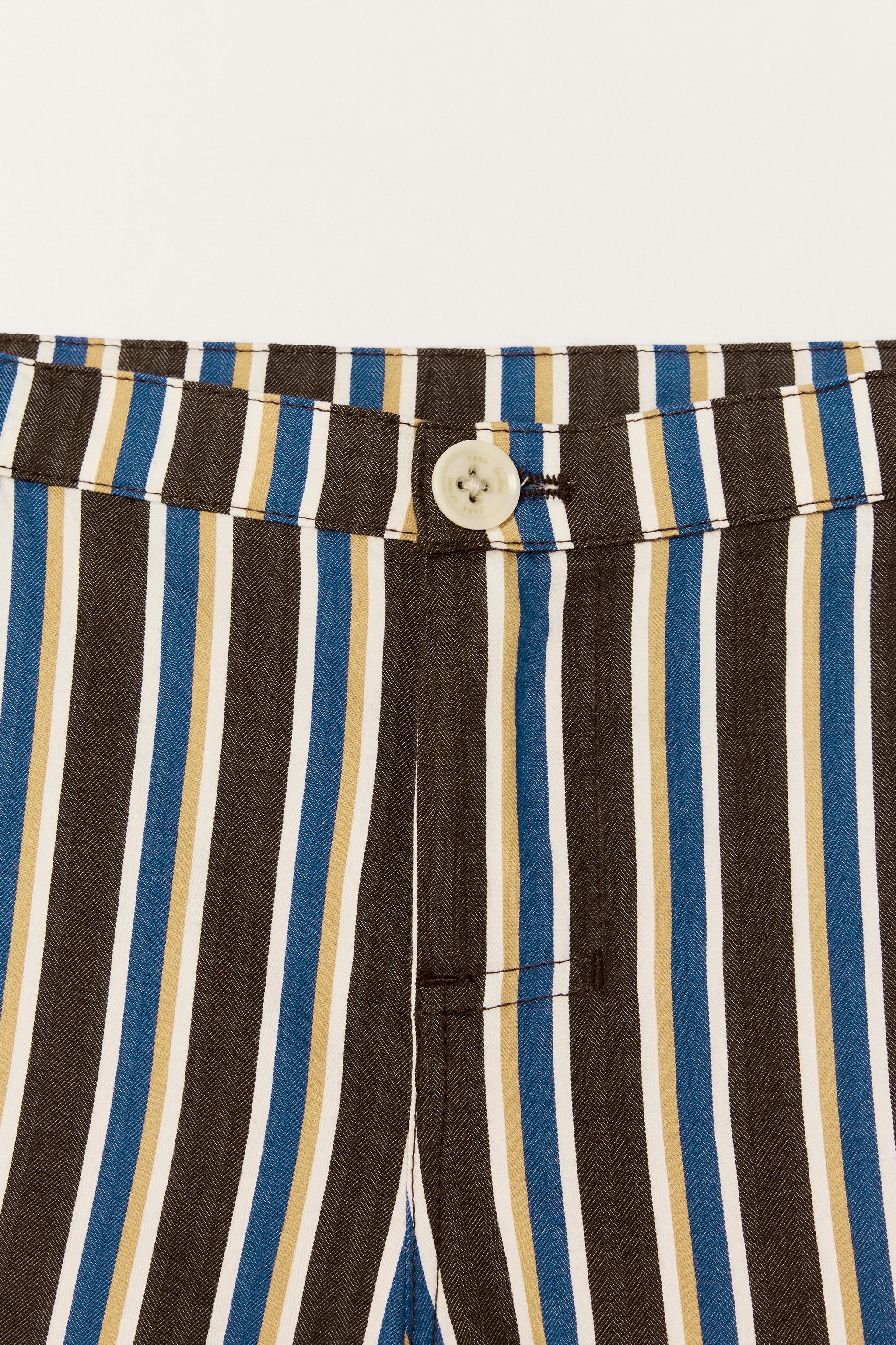 STRIPED LIMITED EDITION SHORTS - Dark brown | ZARA United States