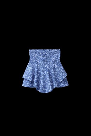 BLUMEN-BERMUDASHORTS MIT LAGE - Blau von Zara - Bild 0