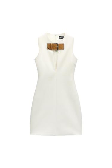 BELTED TAILORED DRESS