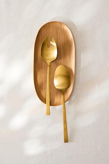 GOLDEN STEEL SALAD CUTLERY SET (SET OF 2) - Gold by Zara - Image 5