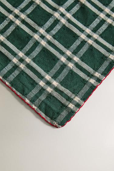 DYED COTTON CHRISTMAS TABLECLOTH - Green by Zara - Image 2