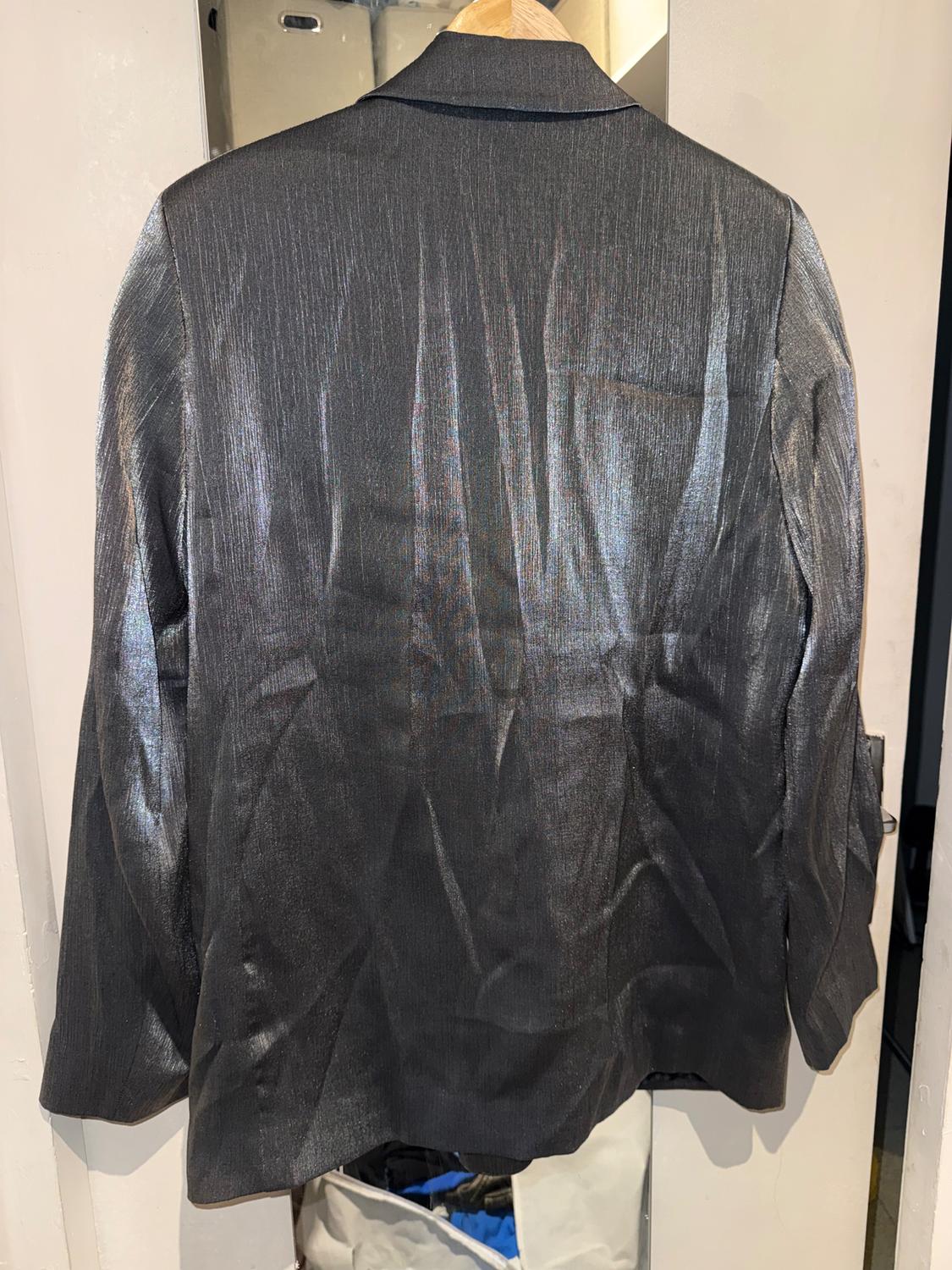 CREASED-EFFECT SHIMMERY BLAZER - Image 2