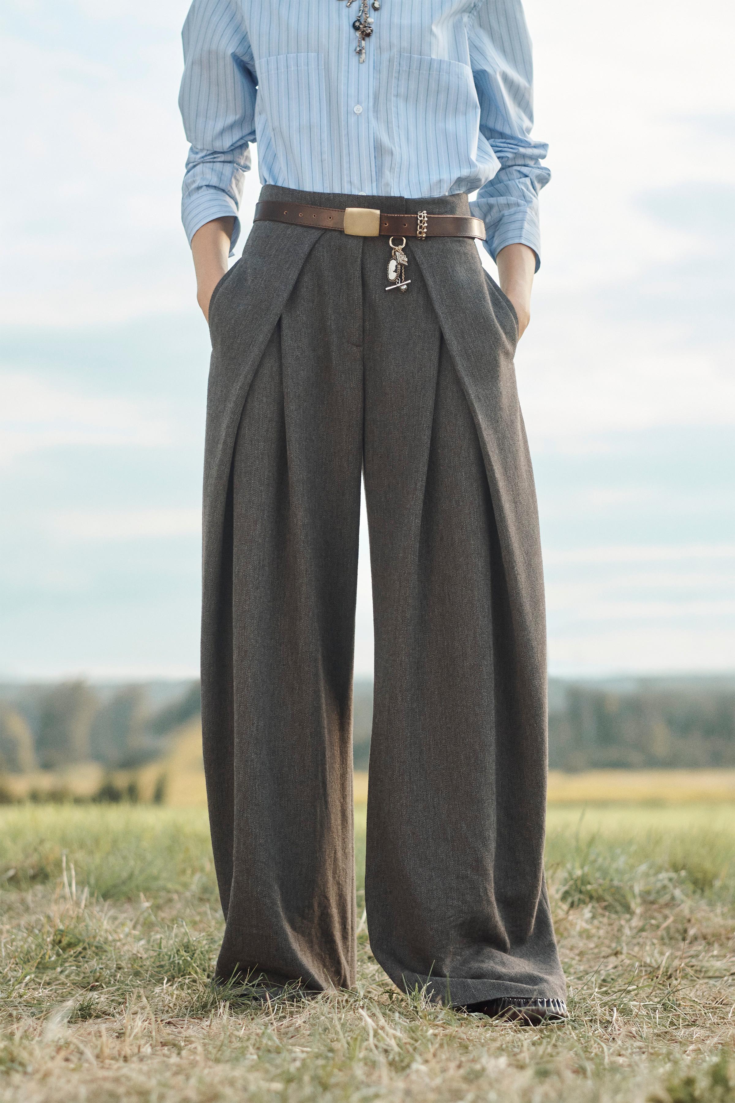 LIMITED EDITION WOOL BLEND VOLUME PLEATED PANTS