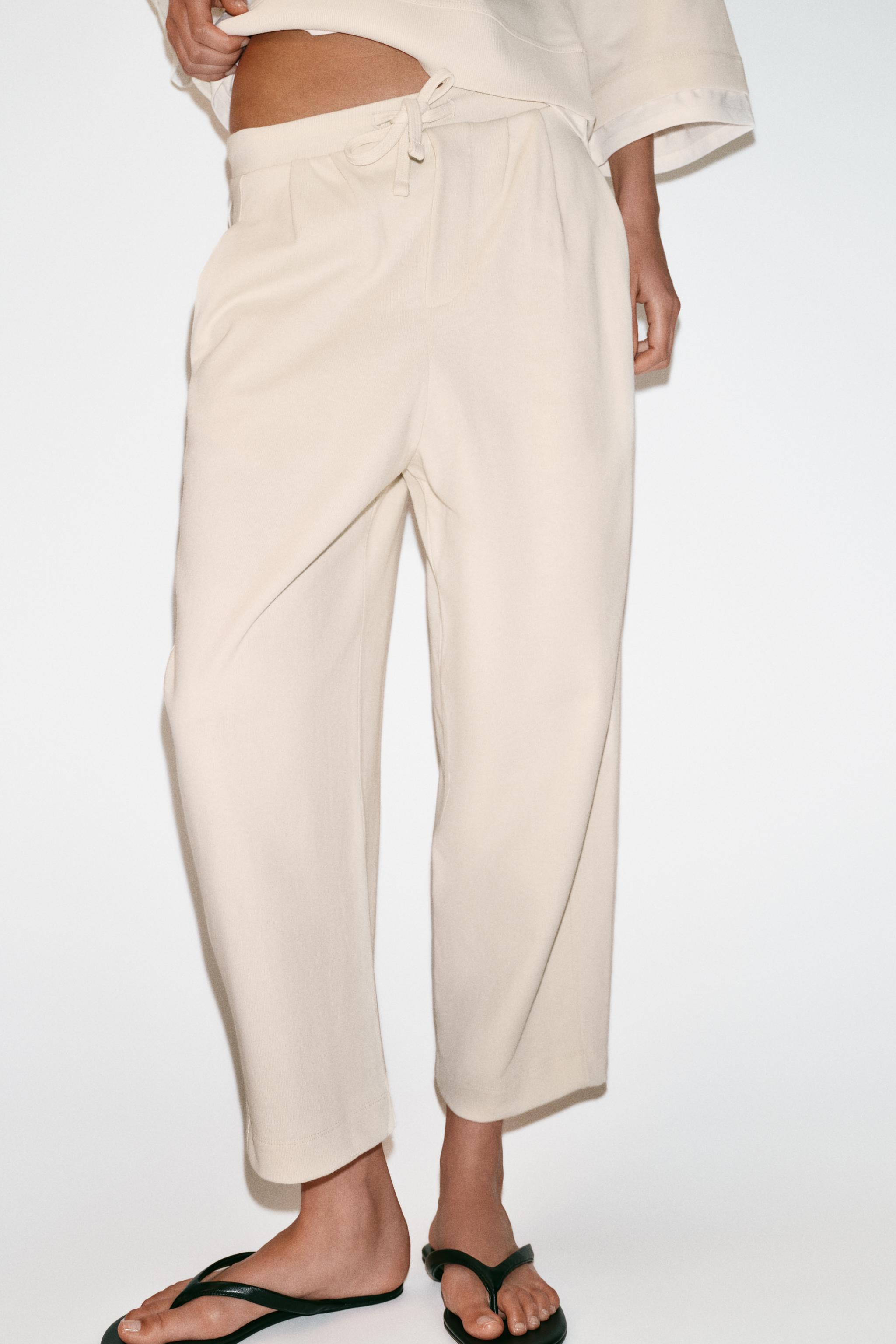 BALLOON TROUSERS — Ecru