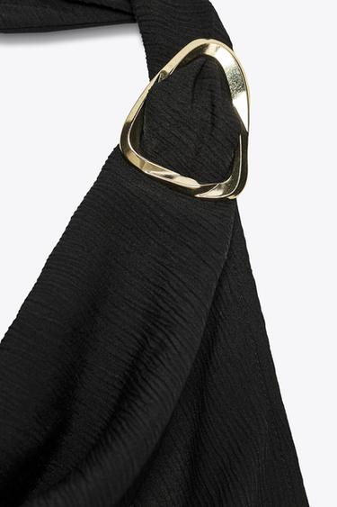 HALTER TOP WITH HARDWARE - Black by Zara - Image 8