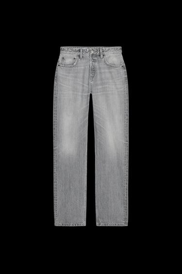 Zara TRF MID-RISE STRAIGHT LEG JEANS - Light gray - Image 0