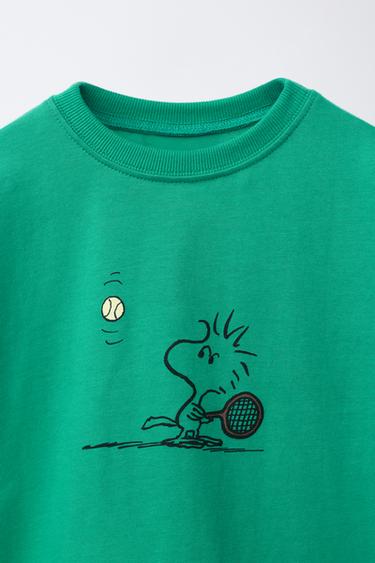 SNOOPY PEANUTS™ PRINTED T-SHIRT - Green by Zara - Image 2