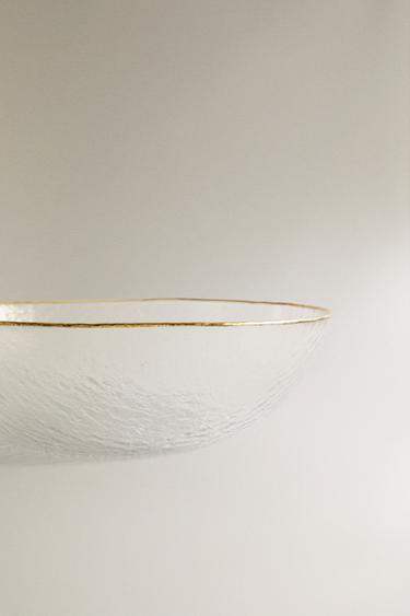 SALADIER EN VERRE RELIEF BORD DORÉ - 990 de Zara - Image 3